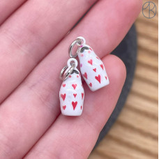 Подвеска матрешка эмаль, цвет серебро 16 мм