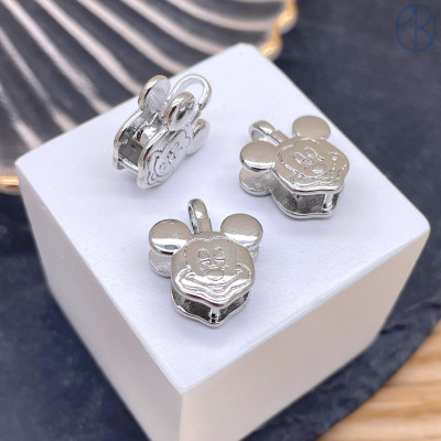 Подвеска Микки Маус, цвет серебро 16 мм 