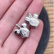 Подвеска Микки Маус, цвет серебро 16 мм 