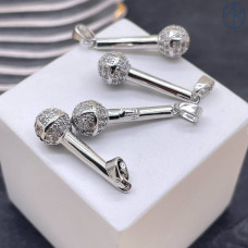 Подвеска микрофон, цвет серебро 22х7 мм 