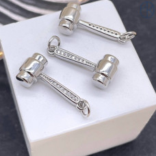 Подвеска молоток, цвет серебро 22 мм 