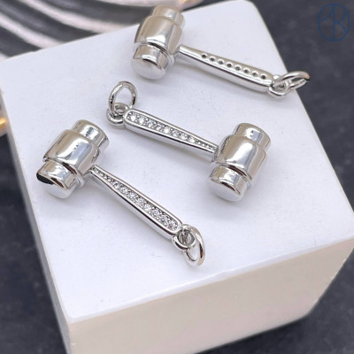 Подвеска молоток, цвет серебро 22 мм 