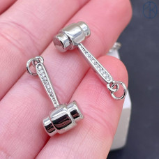 Подвеска молоток, цвет серебро 22 мм 