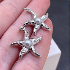 Подвеска морская, цвет серебро 22 мм 