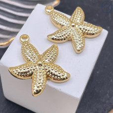 Подвеска морская звезда, цвет золото 29х24 мм 
