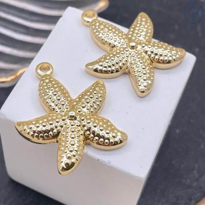 Подвеска морская звезда, цвет золото 29х24 мм 