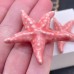 Подвеска морская звезда керамика, цвет розовый 44 мм