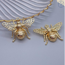 Подвеска муха, цвет золото 27х39 мм 