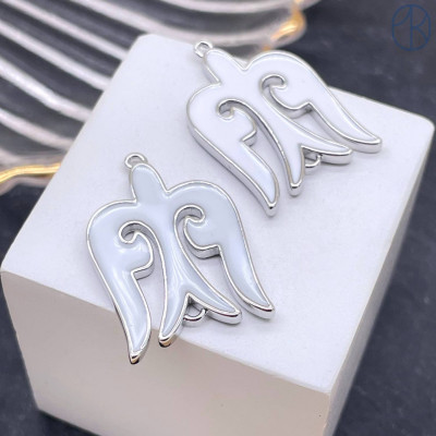 Подвеска национальная №1, цвет серебро 25х17 мм