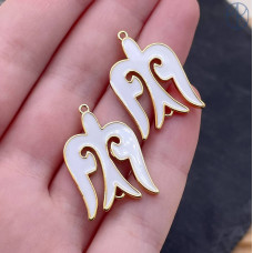 Подвеска национальная №1, цвет золото 25х17 мм