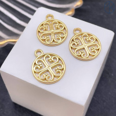 Подвеска национальная №11, цвет золото 14 мм