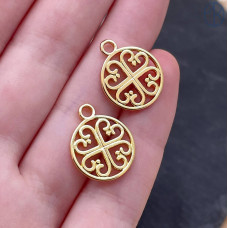Подвеска национальная №11, цвет золото 14 мм