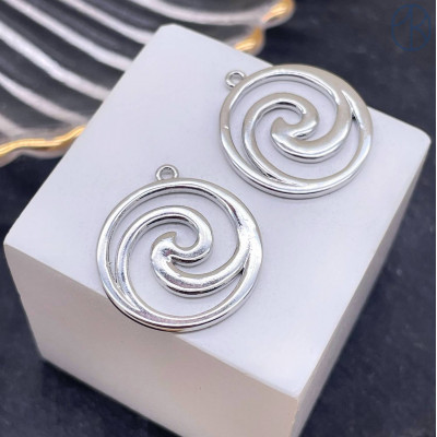 Подвеска национальная №12, цвет серебро 20 мм