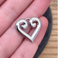 Подвеска национальная №14, цвет серебро 18 мм