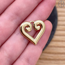 Подвеска национальная №14, цвет золото 18 мм