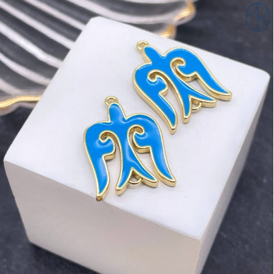 Подвеска национальная №16, цвет золото 25х17 мм