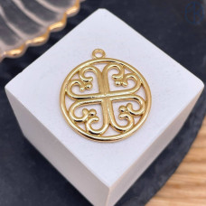 Подвеска национальная №17, цвет золото 25 мм