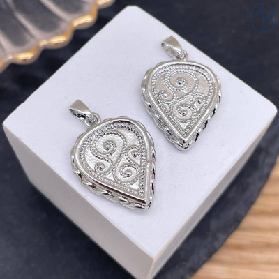 Подвеска национальная №19, цвет серебро 19 мм