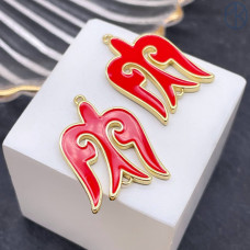 Подвеска национальная №2, цвет золото 25х17 мм