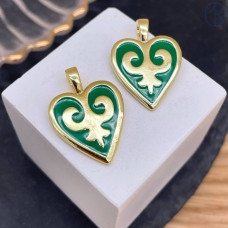 Подвеска национальная №21, цвет золото 19х18 мм