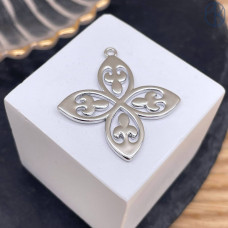Подвеска национальная №24, цвет серебро 32 мм