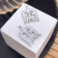 Подвеска национальная №28, цвет серебро 20х15 мм