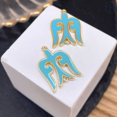 Подвеска национальная №29, цвет золото 20х15 мм