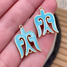 Подвеска национальная №29, цвет золото 20х15 мм