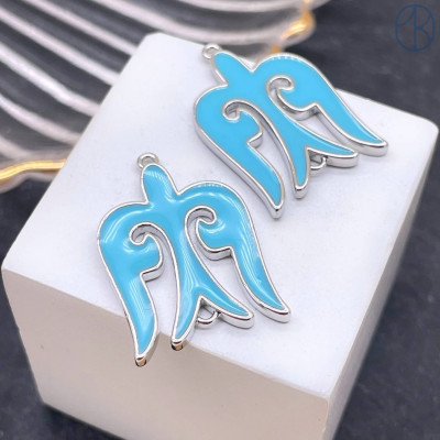 Подвеска национальная №3, цвет серебро 25х17 мм