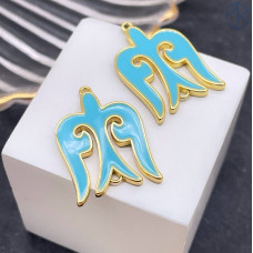 Подвеска национальная №3, цвет золото 25х17 мм