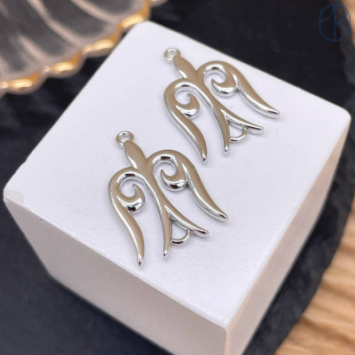 Подвеска национальная №30, цвет серебро 22х14 мм