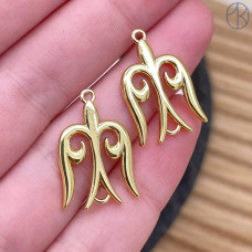 Подвеска национальная №30, цвет золото 22х14 мм