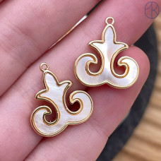 Подвеска национальная №33, цвет золото 12 мм