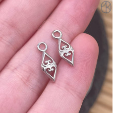 Подвеска национальная №34, цвет серебро 14 мм