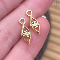 Подвеска национальная №34, цвет золото 14 мм