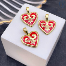 Подвеска национальная №6, цвет золото 14х12 мм