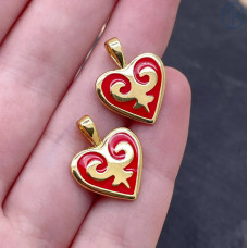 Подвеска национальная №6, цвет золото 14х12 мм