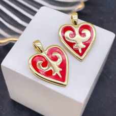 Подвеска национальная №7, цвет золото 19х18 мм