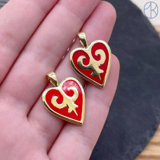 Подвеска национальная №7, цвет золото 19х18 мм