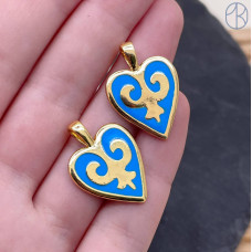 Подвеска национальная №8, цвет золото 19х18 мм