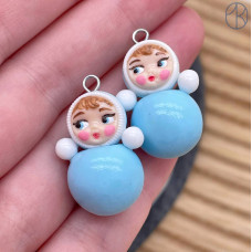 Подвеска неваляшка №2, цвет серебро ~ 22-25 мм