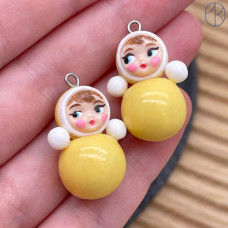 Подвеска неваляшка №4, цвет серебро ~ 22-25 мм