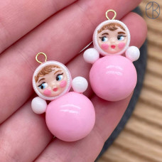 Подвеска неваляшка, цвет золото ~ 22-25 мм