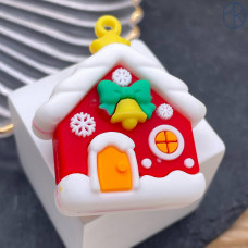 Подвеска новогодний дом 37 мм