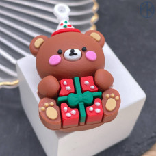 Подвеска новогодний мишка 40 мм