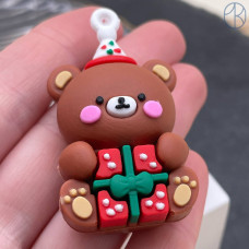 Подвеска новогодний мишка 40 мм