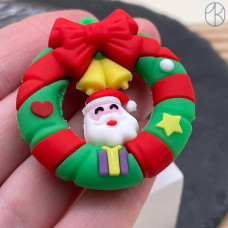 Подвеска новогодний венок 47 мм