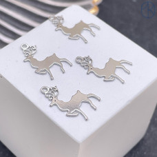 Подвеска олень, цвет серебро 16х10 мм 