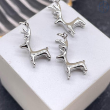 Подвеска олень, цвет серебро 21х11 мм
