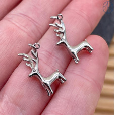 Подвеска олень, цвет серебро 21х11 мм